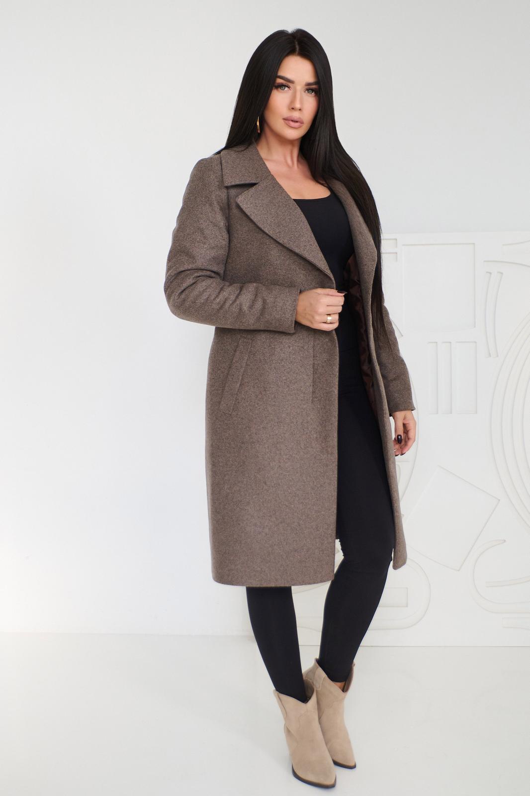 Płaszcz wełniany Sofia - brąz